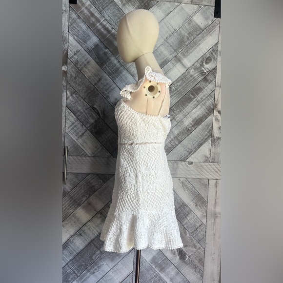 SELFIE LESLIE NWT HALI FRILL STRAP CROCHET LACE DRESS - Picture 9 of 13